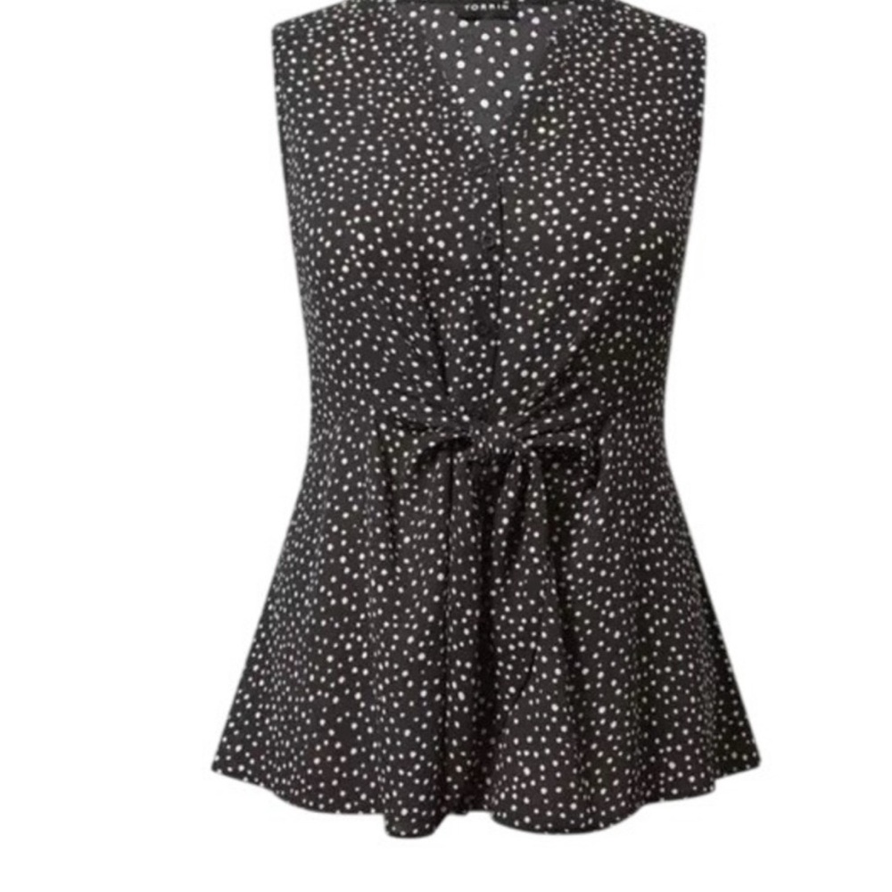 Torrid Black and White Wrap Tunic Blouse